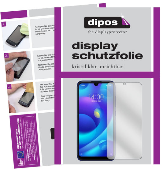 Klare Displayschutzfolie von dipos passend für Xiaomi Mi Play, präziser Zuschnitt und blasenfrei montiert