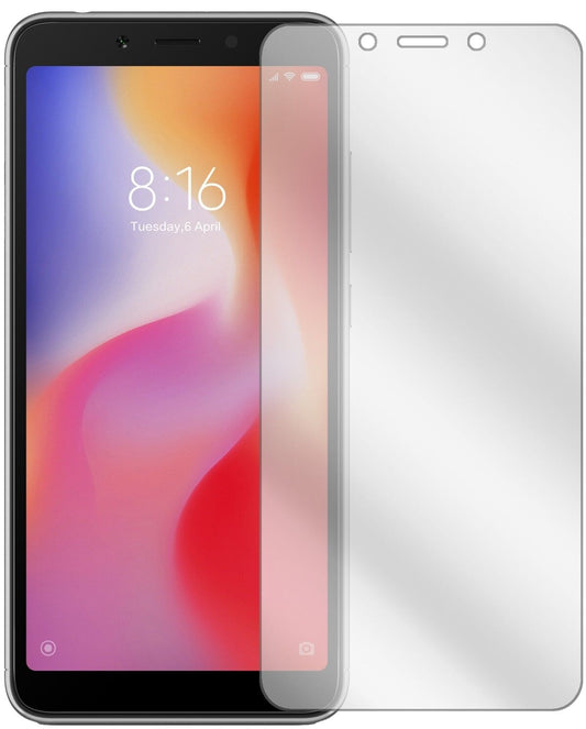 Klare Displayschutzfolie von dipos passend für Xiaomi Redmi 6A, präziser Zuschnitt und blasenfrei montiert