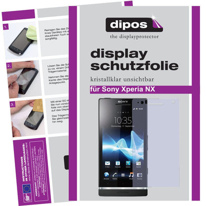 Klare Displayschutzfolie von dipos passend für Xperia NX Sony, präziser Zuschnitt und blasenfrei montiert