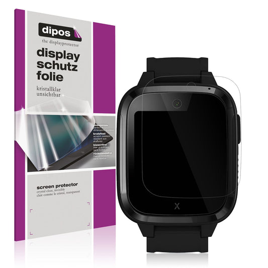 Klare Displayschutzfolie von dipos passend für XPLORA Kidzi Smartwatch, präziser Zuschnitt und blasenfrei montiert