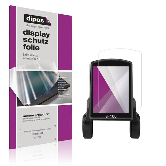 Klare Displayschutzfolie von dipos passend für Yhenlovtt S-100, präziser Zuschnitt und blasenfrei montiert