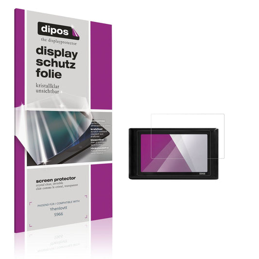 Klare Displayschutzfolie von dipos passend für Yhenlovtt S966, präziser Zuschnitt und blasenfrei montiert