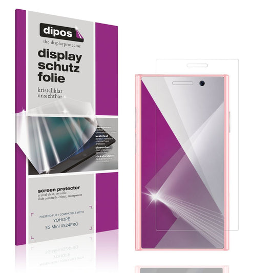 Klare Displayschutzfolie von dipos passend für YOHOPE 3G Mini XS24PRO, präziser Zuschnitt und blasenfrei montiert
