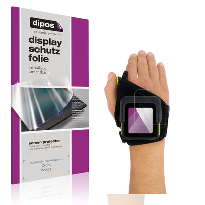 Klare Displayschutzfolie von dipos passend für Zebra WS501, präziser Zuschnitt und blasenfrei montiert