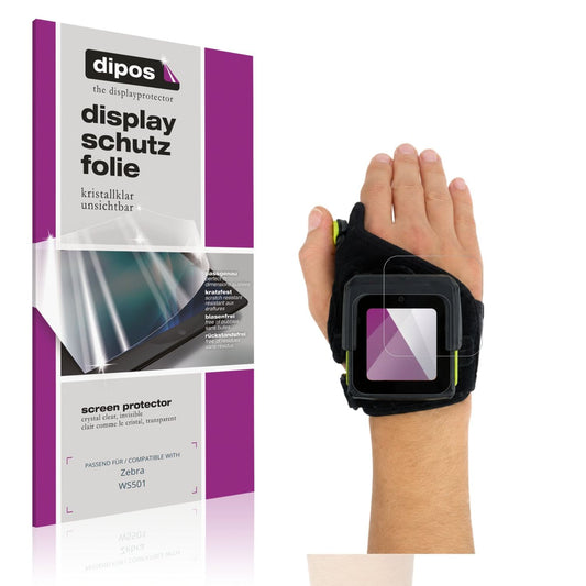 Klare Displayschutzfolie von dipos passend für Zebra WS501, präziser Zuschnitt und blasenfrei montiert