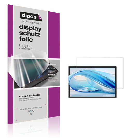 Klare Displayschutzfolie von dipos passend für ZIOVO E6, präziser Zuschnitt und blasenfrei montiert