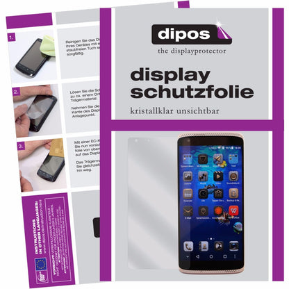 Klare Displayschutzfolie von dipos passend für ZTE Axon Mini Premium Edition, präziser Zuschnitt und blasenfrei montiert