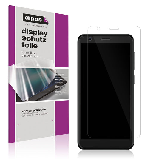 Klare Displayschutzfolie von dipos passend für ZTE Blade A31, präziser Zuschnitt und blasenfrei montiert