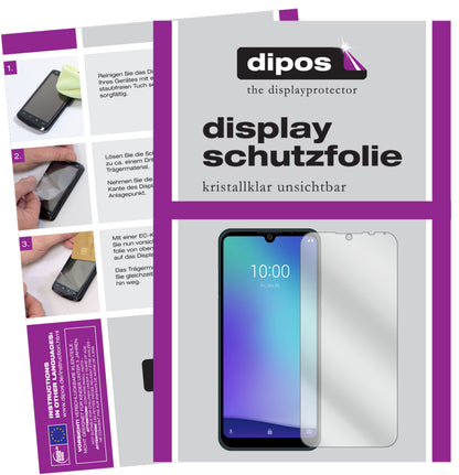 Klare Displayschutzfolie von dipos passend für ZTE Blade A5 (2020), präziser Zuschnitt und blasenfrei montiert