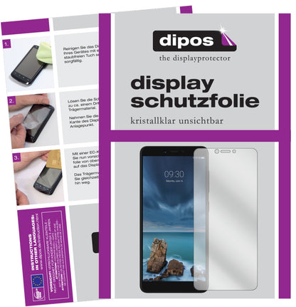 Klare Displayschutzfolie von dipos passend für ZTE Blade A7 Vita, präziser Zuschnitt und blasenfrei montiert
