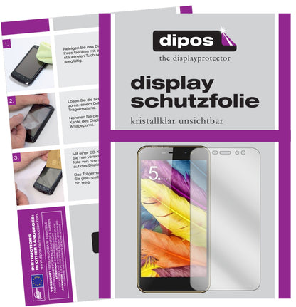 Klare Displayschutzfolie von dipos passend für ZTE Nubia N1 Lite, präziser Zuschnitt und blasenfrei montiert