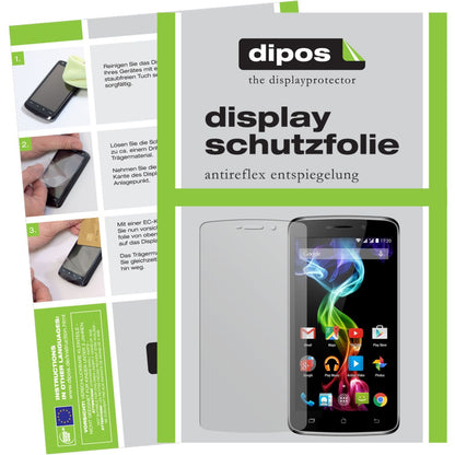 Matte Displayschutzfolie von dipos passend für 52 Platinum Archos, präziser Zuschnitt und blasenfrei montiert