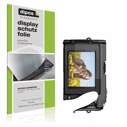Matte Displayschutzfolie von dipos passend für Aboobu Digitalkamera 4K 48MP 3 Zoll, präziser Zuschnitt und blasenfrei montiert