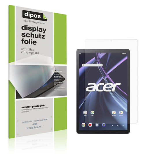 Matte Displayschutzfolie von dipos passend für Acer Iconia Tab A11, präziser Zuschnitt und blasenfrei montiert