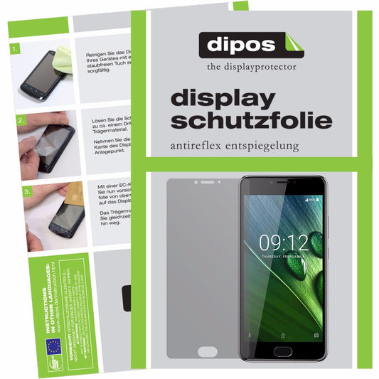 Matte Displayschutzfolie von dipos passend für Acer Liquid Z6 Plus, präziser Zuschnitt und blasenfrei montiert