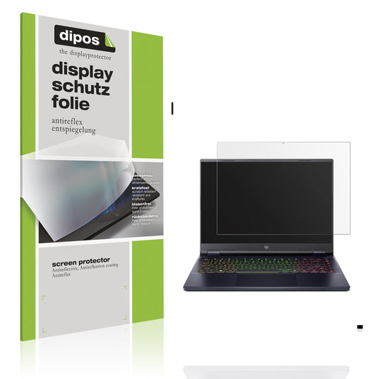 Matte Displayschutzfolie von dipos passend für Acer Predator Helios Neo 14 AI, präziser Zuschnitt und blasenfrei montiert