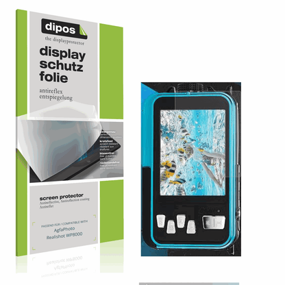 Matte Displayschutzfolie von dipos passend für AgfaPhoto Realishot WP8000, präziser Zuschnitt und blasenfrei montiert