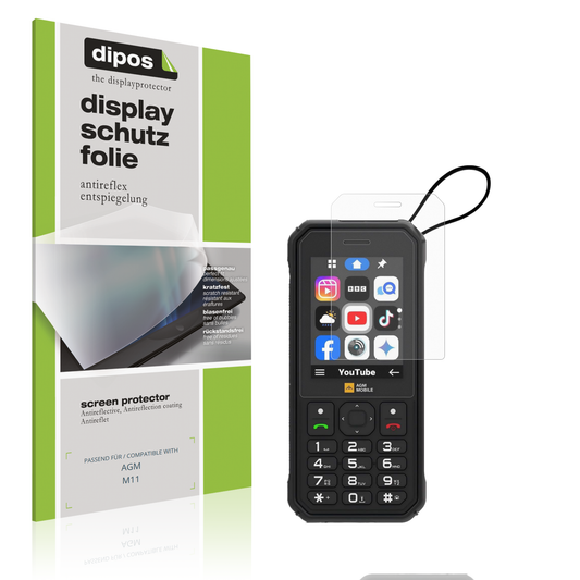 Matte Displayschutzfolie von dipos passend für AGM M11, präziser Zuschnitt und blasenfrei montiert
