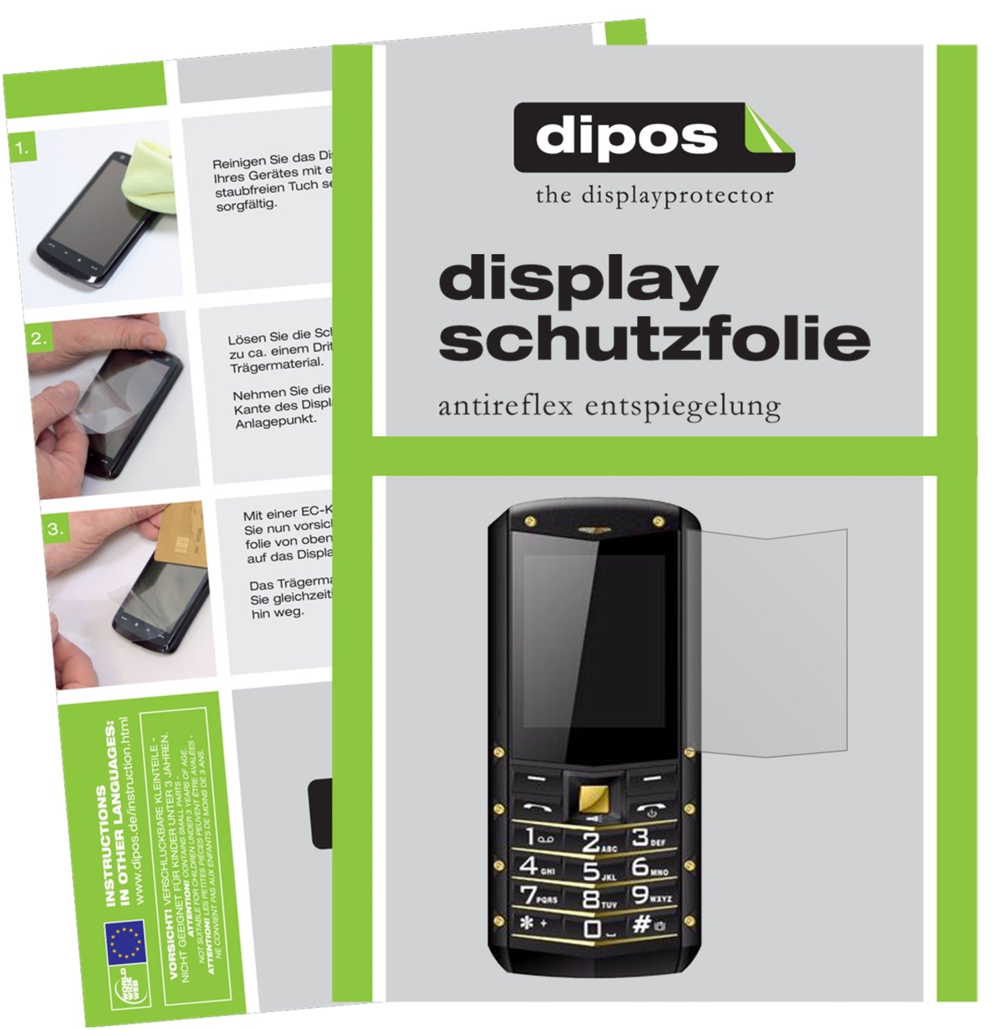 Matte Displayschutzfolie von dipos passend für AGM M2, präziser Zuschnitt und blasenfrei montiert
