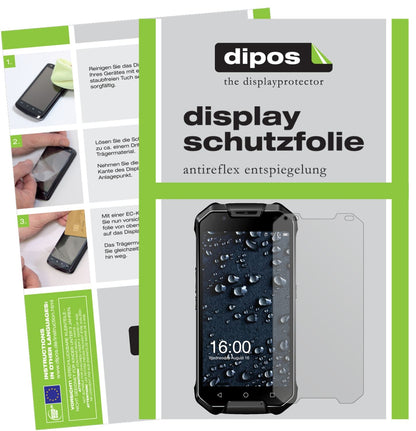 Matte Displayschutzfolie von dipos passend für AGM X2, präziser Zuschnitt und blasenfrei montiert