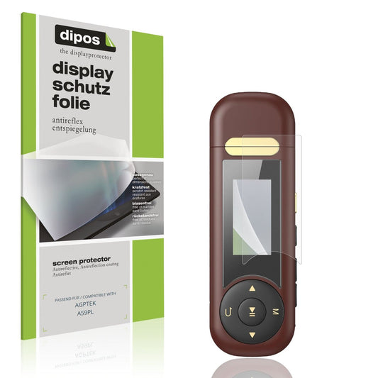 Matte Displayschutzfolie von dipos passend für AGPTEK A59PL, präziser Zuschnitt und blasenfrei montiert
