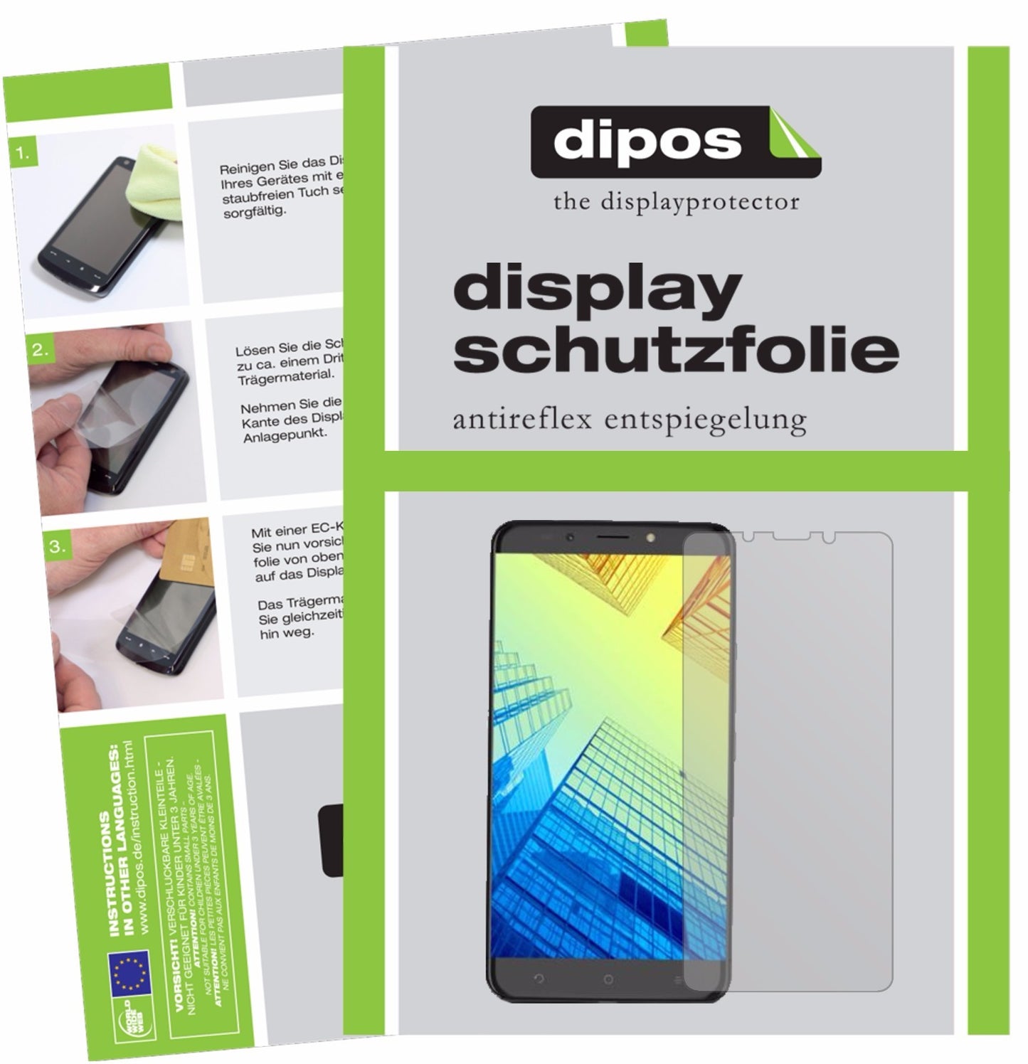 Matte Displayschutzfolie von dipos passend für Alcatel   A7 XL, präziser Zuschnitt und blasenfrei montiert