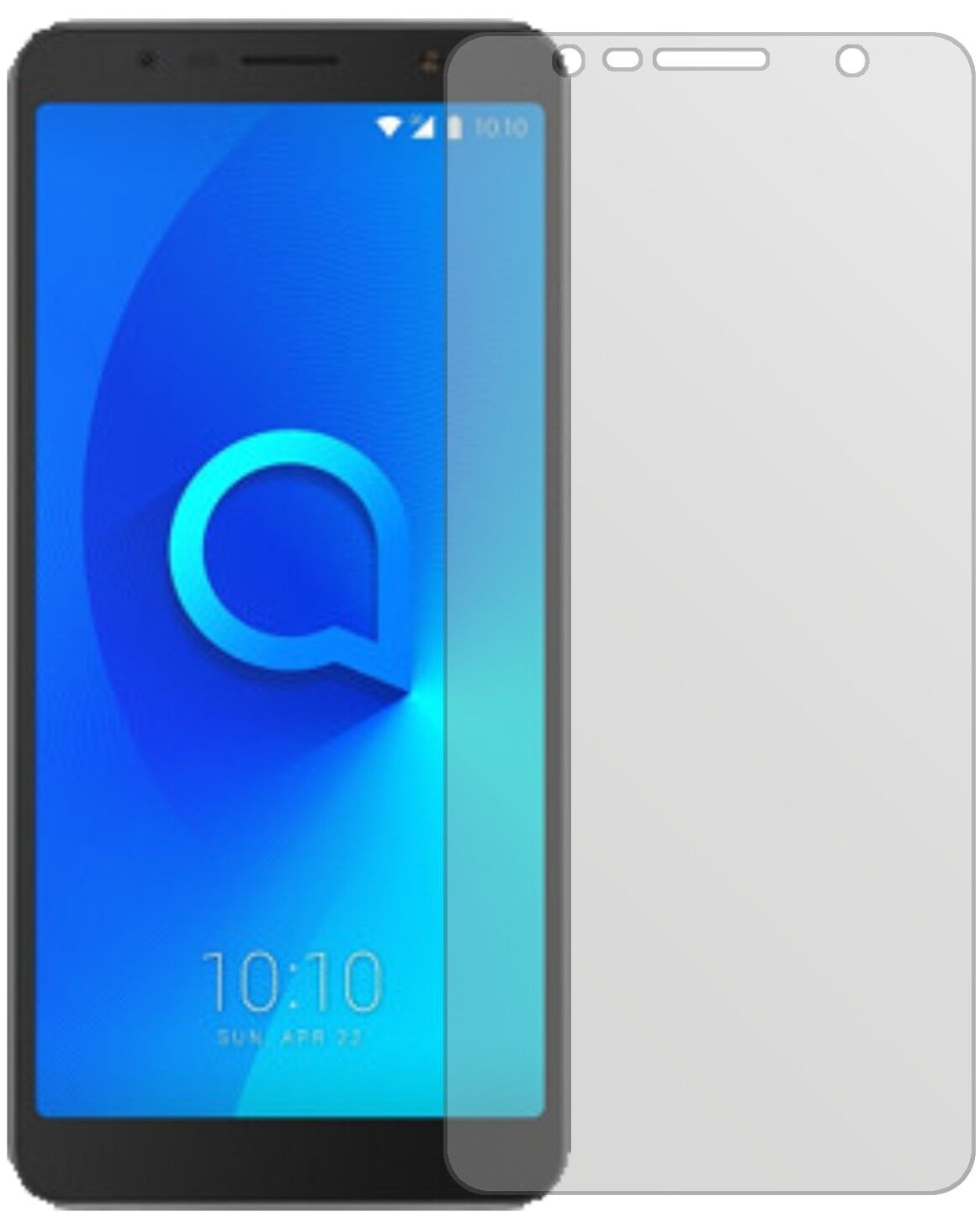 Matte Displayschutzfolie von dipos passend für Alcatel 3C, präziser Zuschnitt und blasenfrei montiert