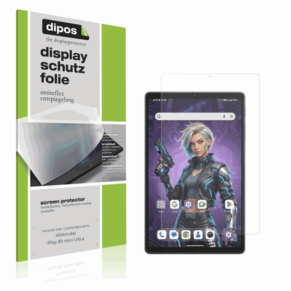 Matte Displayschutzfolie von dipos passend für Alldocube iPlay 80 mini Ultra, präziser Zuschnitt und blasenfrei montiert