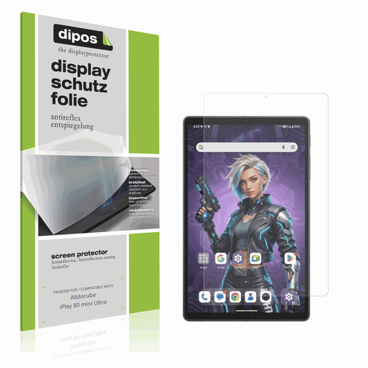 Matte Displayschutzfolie von dipos passend für Alldocube iPlay 80 mini Ultra, präziser Zuschnitt und blasenfrei montiert