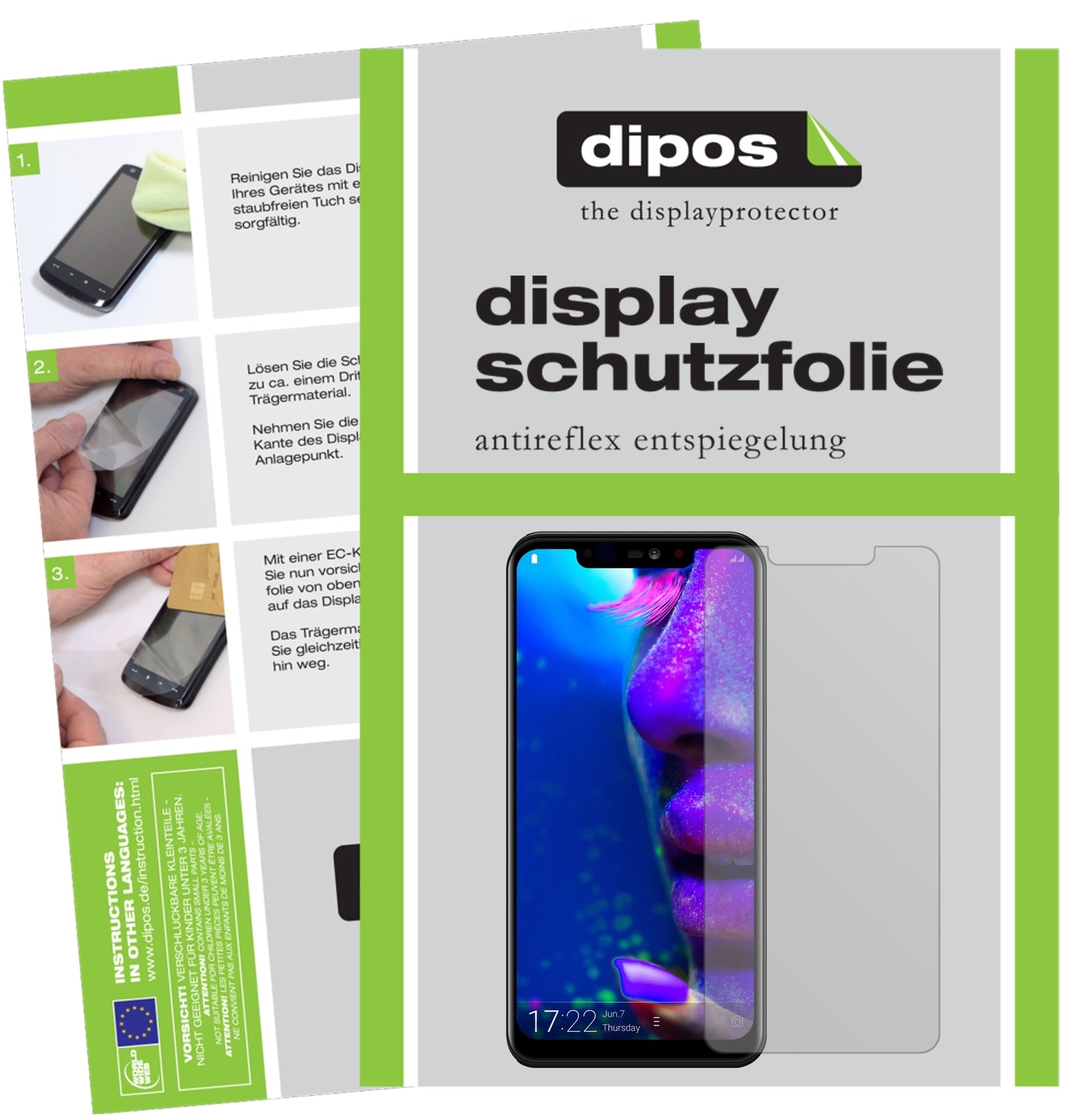 Matte Displayschutzfolie von dipos passend für Allview Soul X5 Pro, präziser Zuschnitt und blasenfrei montiert