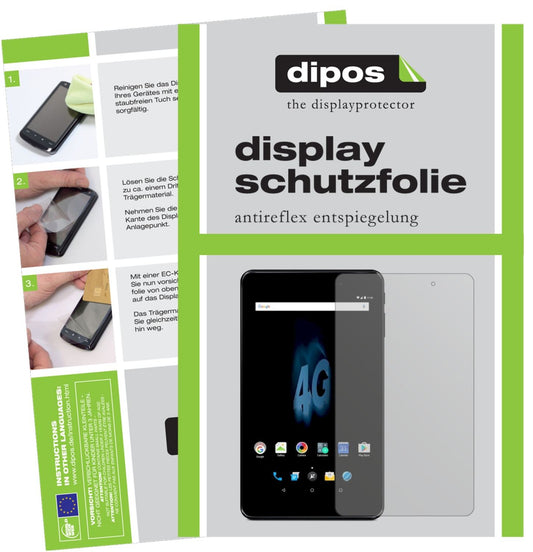 Matte Displayschutzfolie von dipos passend für Allview Viva H802 LTE, präziser Zuschnitt und blasenfrei montiert