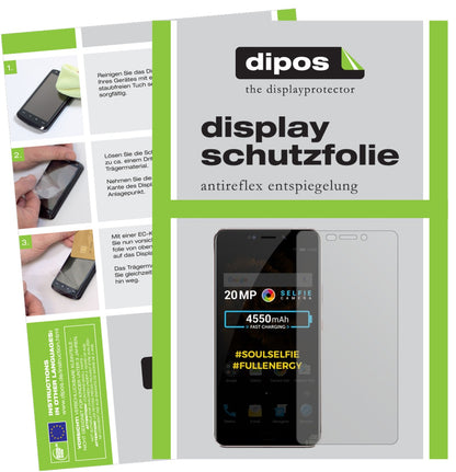 Matte Displayschutzfolie von dipos passend für Allview X4 Soul Xtreme, präziser Zuschnitt und blasenfrei montiert
