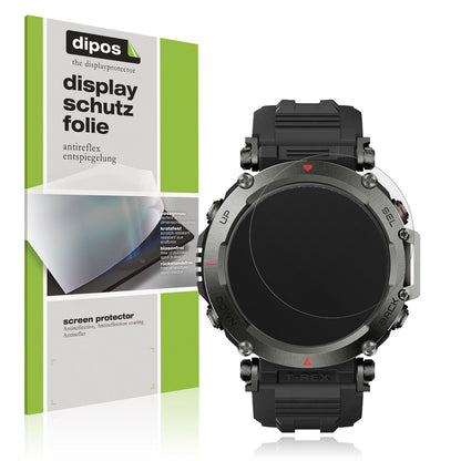 Matte Displayschutzfolie von dipos passend für Amazfit T-Rex Ultra, präziser Zuschnitt und blasenfrei montiert