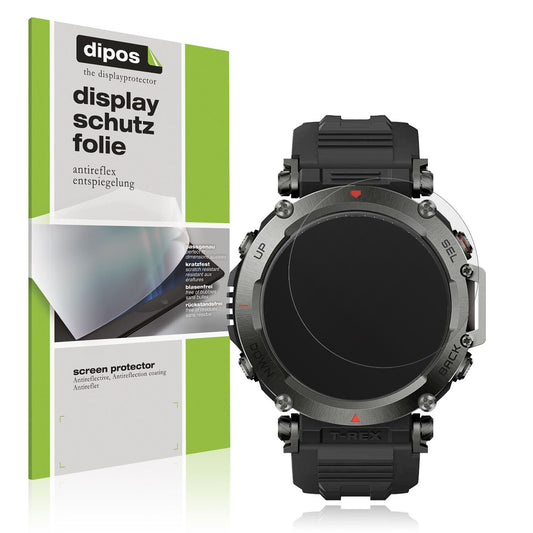 Matte Displayschutzfolie von dipos passend für Amazfit T-Rex Ultra, präziser Zuschnitt und blasenfrei montiert