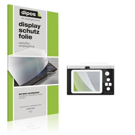 Matte Displayschutzfolie von dipos passend für AMIPOW F12, präziser Zuschnitt und blasenfrei montiert