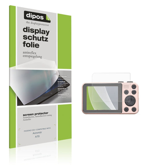 Matte Displayschutzfolie von dipos passend für Annmiir A70, präziser Zuschnitt und blasenfrei montiert