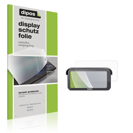 Matte Displayschutzfolie von dipos passend für Aoocci C6 Pro, präziser Zuschnitt und blasenfrei montiert