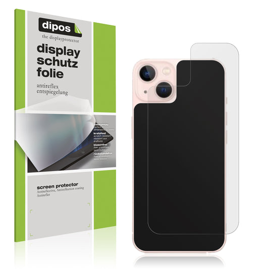 Matte Displayschutzfolie von dipos passend für Apple iPhone 13 Rückseite, präziser Zuschnitt und blasenfrei montiert