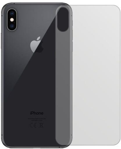 Matte Displayschutzfolie von dipos passend für Apple iPhone XS Max Rückseite, präziser Zuschnitt und blasenfrei montiert