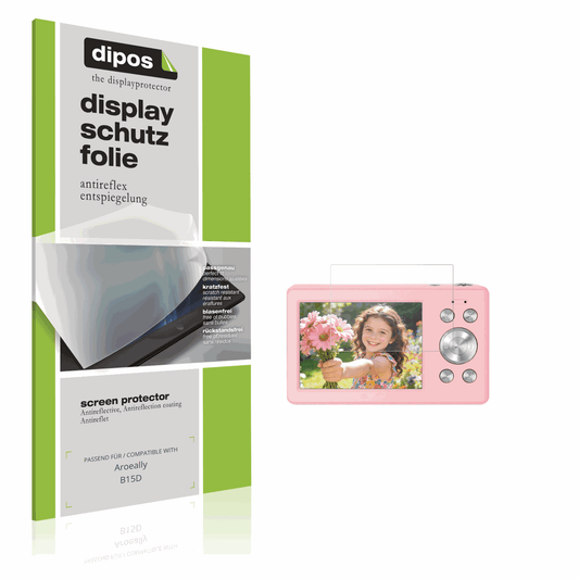 Matte Displayschutzfolie von dipos passend für Aroeally B15D, präziser Zuschnitt und blasenfrei montiert