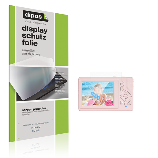 Matte Displayschutzfolie von dipos passend für Aroeally CD-W8, präziser Zuschnitt und blasenfrei montiert