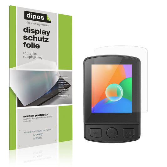 Matte Displayschutzfolie von dipos passend für Aroeally MP3-07, präziser Zuschnitt und blasenfrei montiert