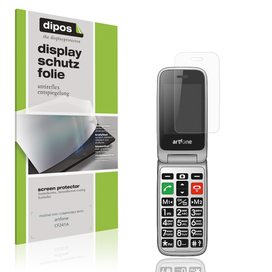 Matte Displayschutzfolie von dipos passend für artfone CF241A, präziser Zuschnitt und blasenfrei montiert