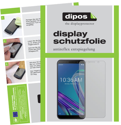 Matte Displayschutzfolie von dipos passend für Asus ZenFone Max M1 (ZB556KL), präziser Zuschnitt und blasenfrei montiert