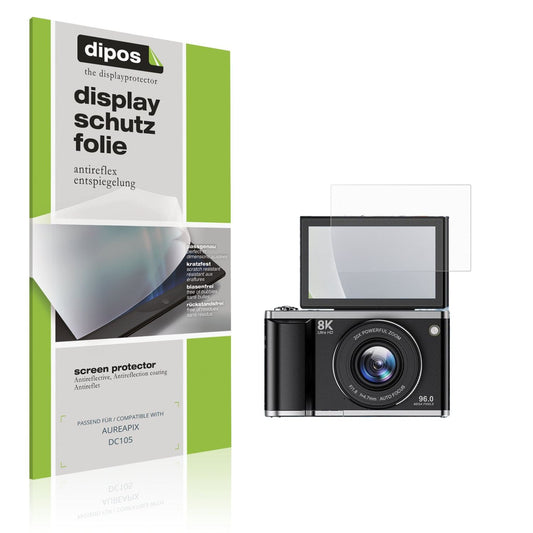 Matte Displayschutzfolie von dipos passend für AUREAPIX DC105, präziser Zuschnitt und blasenfrei montiert