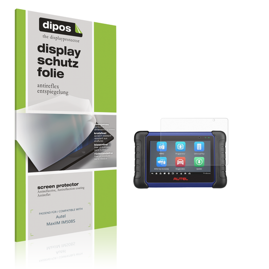 Matte Displayschutzfolie von dipos passend für Autel MaxiIM IM508S, präziser Zuschnitt und blasenfrei montiert