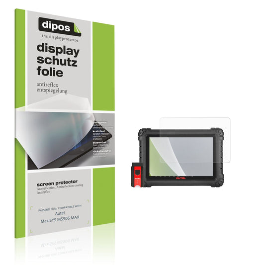 Matte Displayschutzfolie von dipos passend für Autel MaxiSYS MS906 MAX, präziser Zuschnitt und blasenfrei montiert