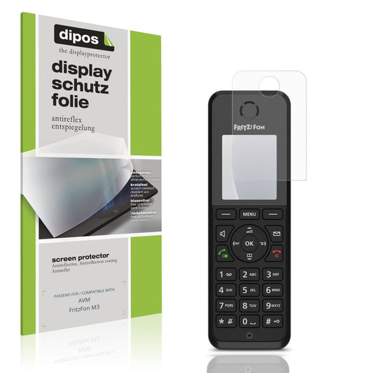 Matte Displayschutzfolie von dipos passend für AVM FritzFon M3, präziser Zuschnitt und blasenfrei montiert