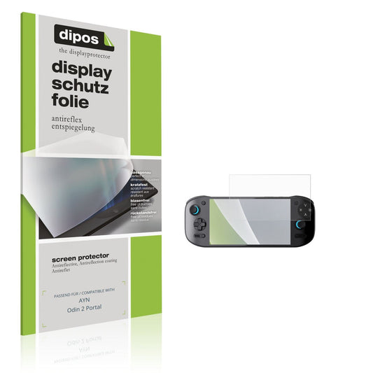 Matte Displayschutzfolie von dipos passend für AYN Odin 2 Portal, präziser Zuschnitt und blasenfrei montiert