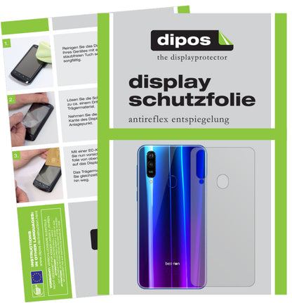 Matte Displayschutzfolie von dipos passend für Beafon M6 Rückseite, präziser Zuschnitt und blasenfrei montiert